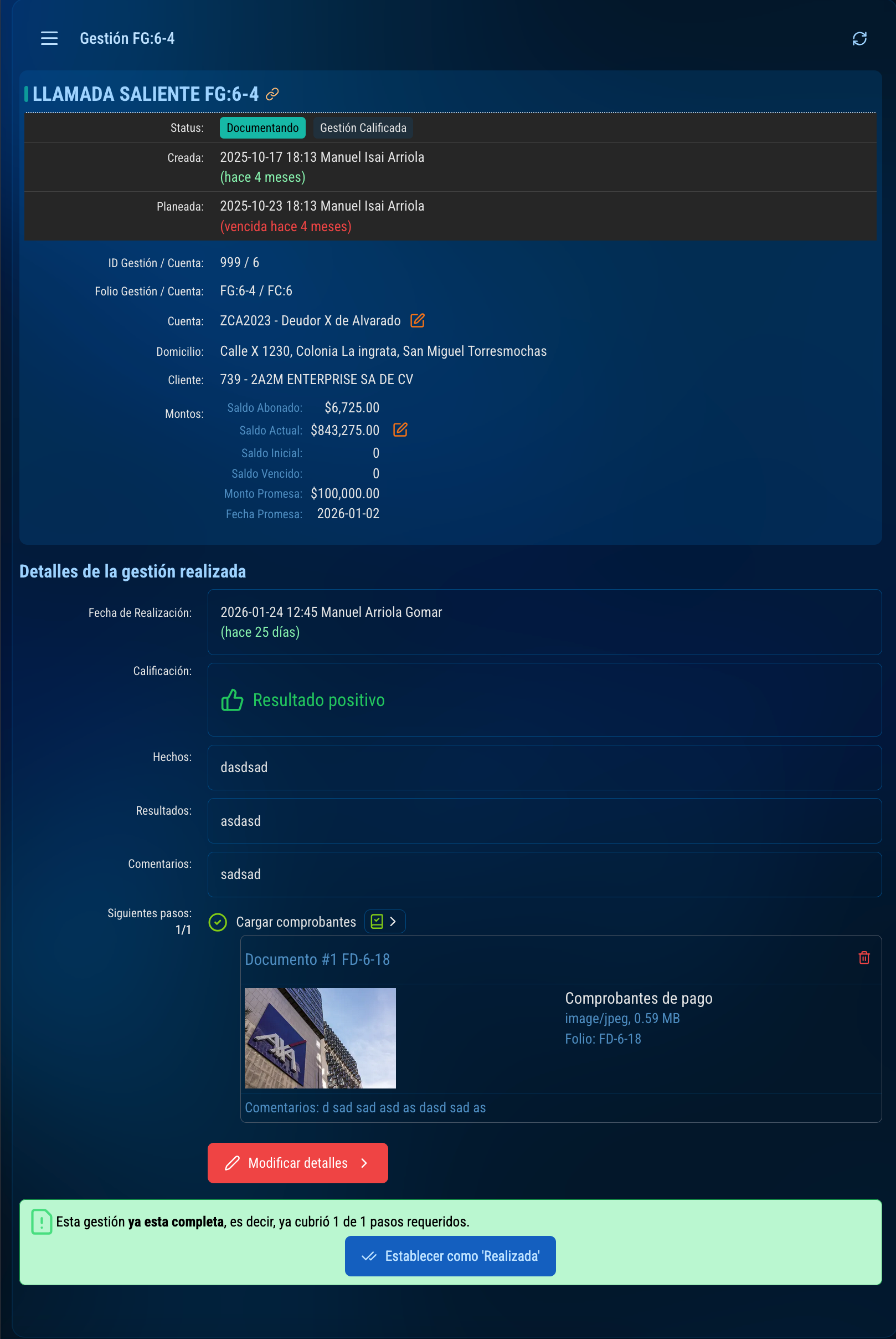 Documentar gestión en Viveksys