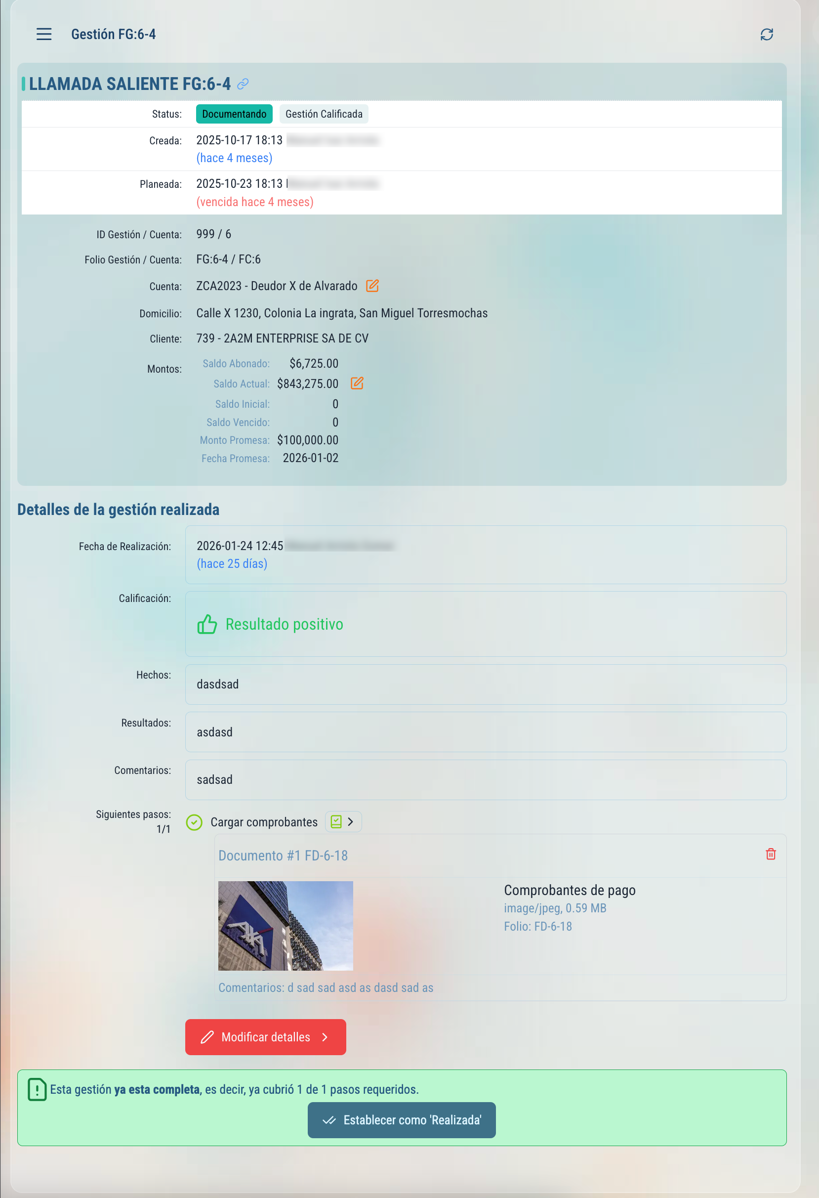 Documentar gestión en Viveksys